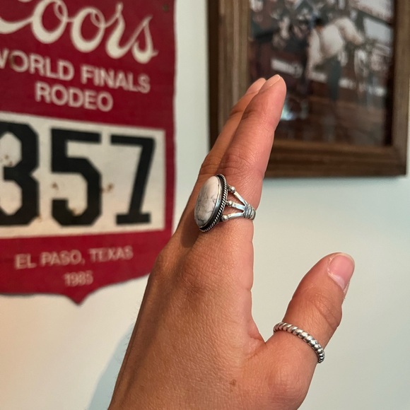 SOLD White Buffalo Ring - Picture 2 of 3